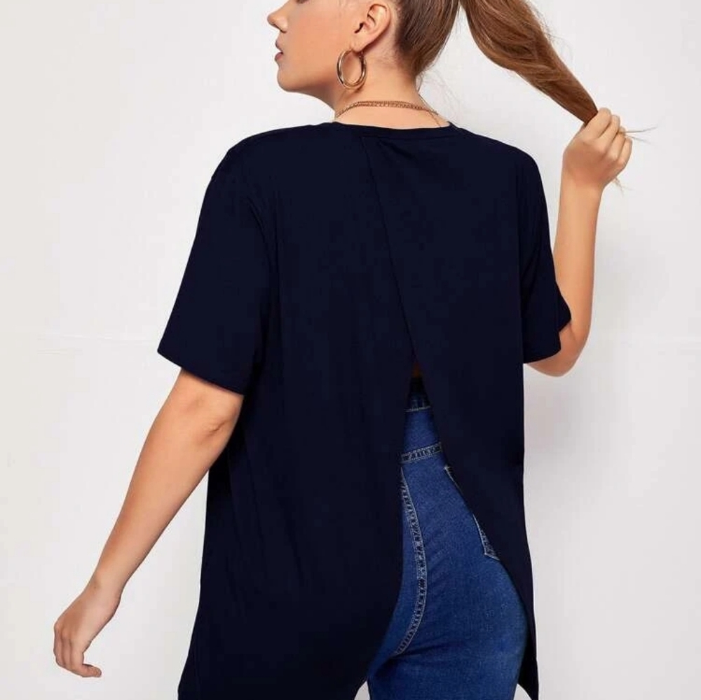 Open back shirt